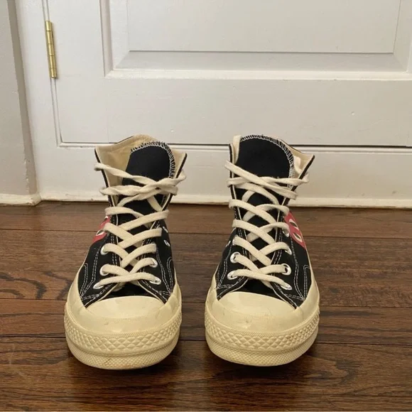 Converse Black Sneakers with Brown Soles - Picture 2 of 3